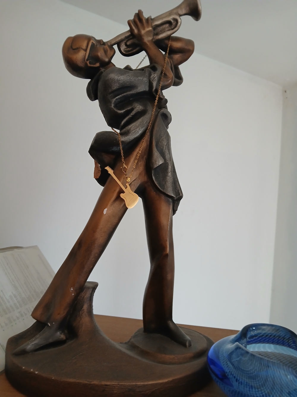 Miles Davis Inspired Bronze-Tone  Sculpture - Vintage 80s AUSTIN design